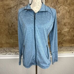 Outdoor Research Melody Full Zip Jacket Womens Large Blue Lightweight Hiking Run